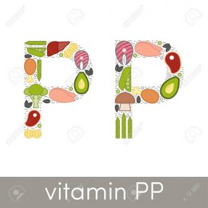 Two letters P symbolizing vitamin PP or Niacin concept