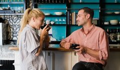 Couple at coffee bar